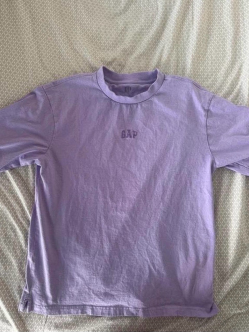 Gap Lilac Purple Embroidered Logo Short Sleeve T-Shirt Size Small